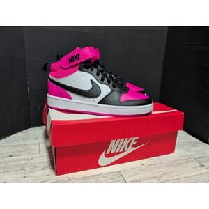 Nike Court Borough Mid 2 BG Size Women's 6.5 Or 5 Youth Casual Shoes HV0933-100